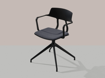 SNAP 1109N - Swivel polypropylene chair with integrated cushion by Et al. - view 3